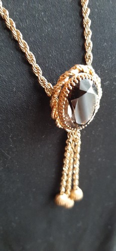 Vintage necklace 70s gold - necklace,