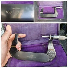 MICROMÈTRE P. ROCH  Ancien 100- 125mm  FABRICATION Suisse 1950'S PIED À COULISSE