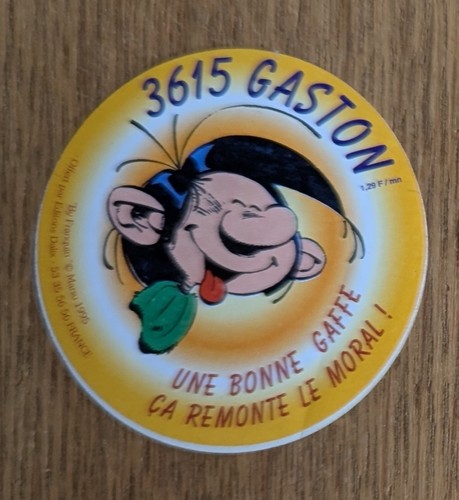 Autocollant 3615 gaston - autocollant,