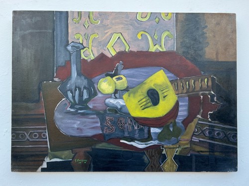Tableau huile sur - , toile