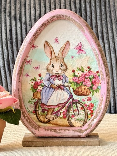 Handmade bunny decor - handmade, decoupage
