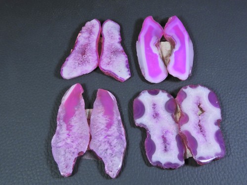 Tranche teintée agate druzy