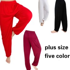 Femmes Hommes Sarouel Baggy Pantalon Desseré Extensible Hippie Yoga Boho Salon