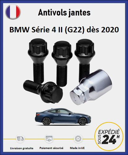 Ecrous antivol roues noir - antivol,