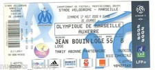 Billet  / Place  OM Olympique de Marseille -OM vs  AJ Auxerre  ( 040 )