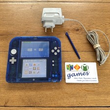 Console Nintendo 2Ds Transparente Bleu Édition Pokémon + Chargeur