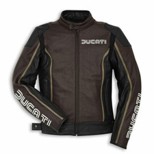 Ducati Hommes Moto Courses Motard CE Armure Protecteur Original Cuir Veste