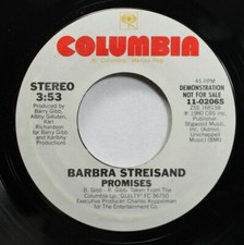 Pop Promo 45 Barbara Streisand - Promises / Promises Sur Columbia