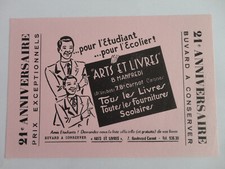 ancien buvard arts et livres