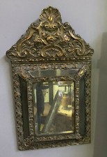 Miroir a parclose en cuivre repoussé XIX siècle