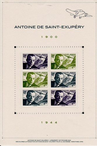 Rare feuillet exupery - feuillet,