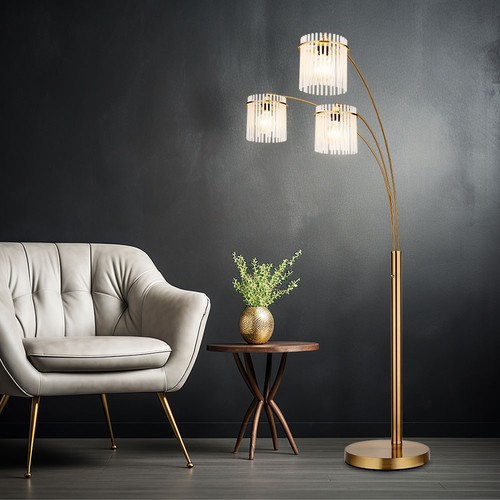 Lampe sur pied - lampe, dorée