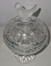 ✨ Bonbonnière / Sucrier en cristal – Décor oiseaux – Élégance vintage ✨