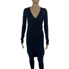 BERSHKA Femme Noir V Col Long