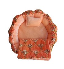 Lit rond confortable en tissu