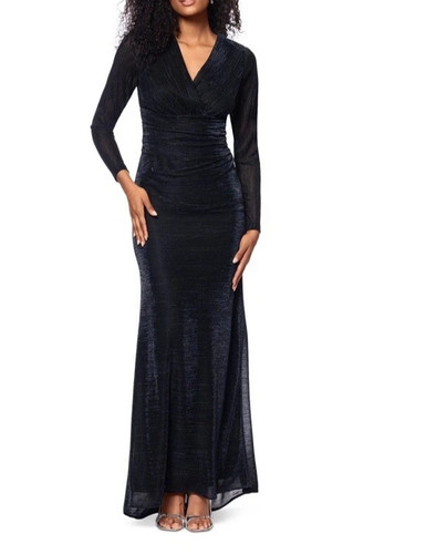 Betsy adam metallic - metallic, v-neck