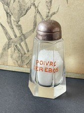 Salière Christofle ancienne Poivre Cérébos Verre & Métal argenté Sel -  Pub