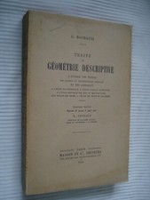 Traité de GEOMETRIE descriptive /C. ROUBAUDI - MASSON 1925