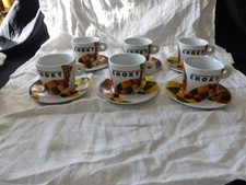LOT DE 6 TASSES ET SOUS TASSES A CHOCOLAT PUBLICITAIRE BUVEZ CHOKY