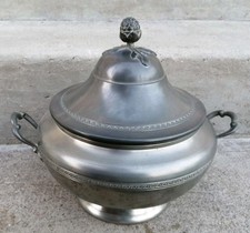 AR - Jolie soupière ancienne en étain poinçonnée 1890 Grammes 