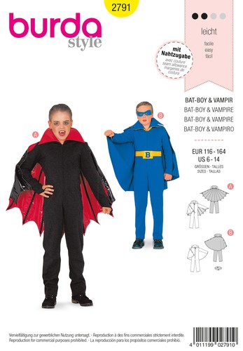 Patron couture costume - de,
