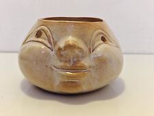 Vallauris - Cache pot anthropomorphe visage - terre rouge émaillée - ca 1970