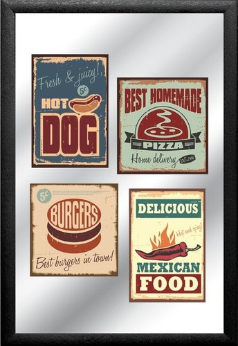 Pizza hot dog - dog, miroir