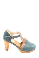 SANITA Escarpin Salomé Dames Escarpins T EU 37 vert-brun style décontracté