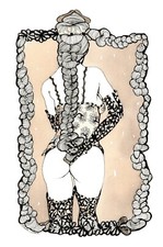 ❤️ 2012 oeuvre originale art curiosa erotica lulu amere aquarelle encre unique