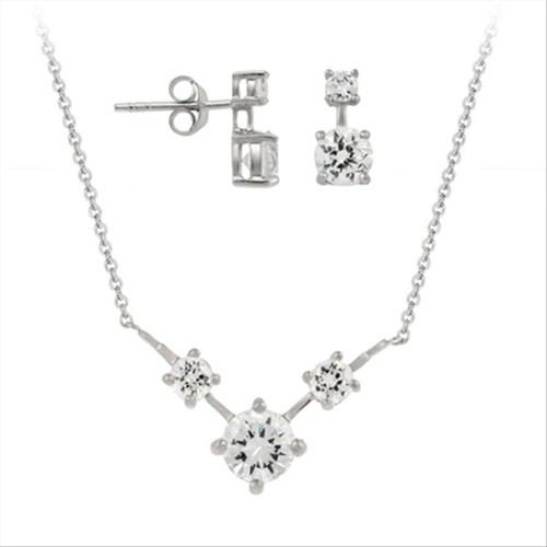 925 argent zircone - zircone, collier