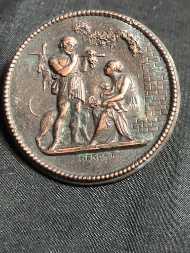 Médaille uniface herbst scene - médaille,