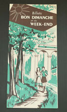 ANCIEN DEPLIANT TOURISME TRAIN SNCF 1954 BILLETS BON DIMANCHE ET DE WEEK-END