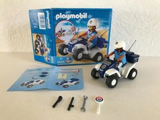 17 ⚜️ Jouet Playmobil Le Policier Quad Réf 3655 Complet