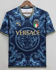 😜😜Maillot de foot Italie Versace BLEU Pre Match Taille L produit neuf😜😜