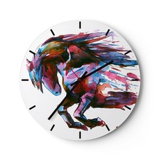 Horloge murale en verre