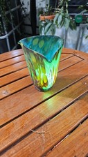 Tulipe verte en pâte de verre Art Nouveau.