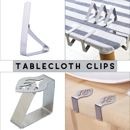 Acier inoxydable nappe clips - inoxydable,
