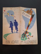 EN VÉLO EN ALLEMAGNE BON VOYAGE carte dépliante 1956 ill. MENZEL texte BOEHLE