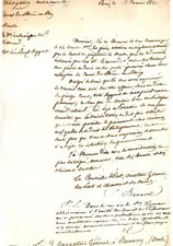 Simon Bérard - Lettre manuscrite signée - Ponts & Chaussées 1831 - General Liard