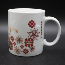 Tasse À Café Starbucks 2013 De Noël Poinsettia Flocon De Neige