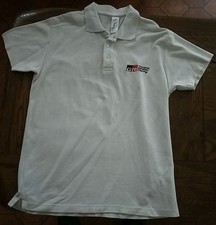 Polo Blanc  100% Coton . Motifs Brodés .TOYOTA HYBRID GR GAZOO RACING  Taille M