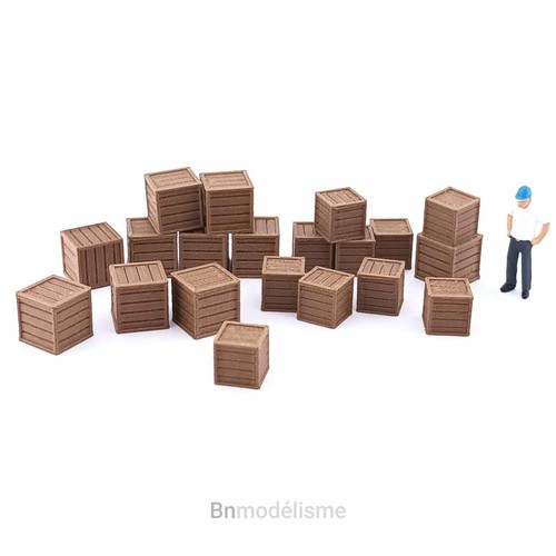 Lot caisses bois cubes - lot,