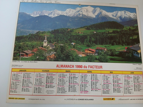Calendrier almanachs poste - calendrier,