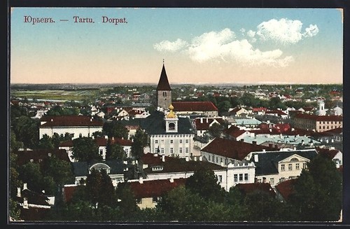 Carte postale tartu dorpat - carte, tartu,