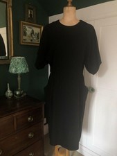 & Other Stories Black Midi Dress L