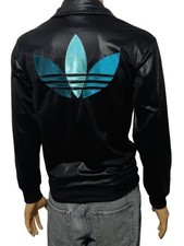 Adidas track jacket Chile 62 Rétro Vintage Rare Black Green Big Trefoil Size S 