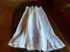 Ancien Jupon,coton,dentelle,lingerie ancienne,trousseau,1920