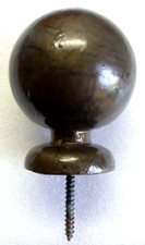 Boule d'escalier en Verre Peint Bronze Doré Ø 8 cm Hauteur 10 cm