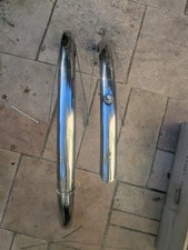 Paire de garde boue vélo ancien vintage inox vélo course mi-course roue de 700