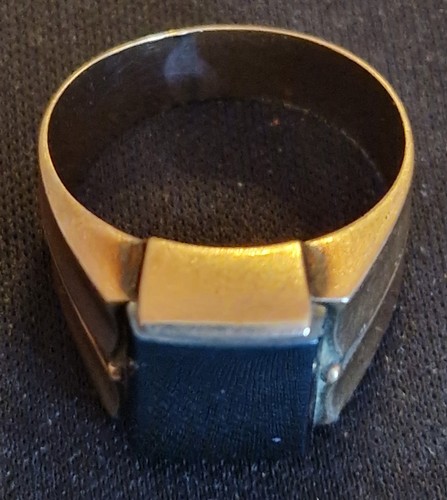 Chevalière 18k onyx noir - or,